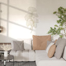 Decorazione Murale 3D 51x94,5 cm in Metallo Foglia di Ginkgo Oro