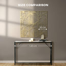 Decorazione Murale 3 Pezzi 30x90 cm in Metallo Foglie di Ginkgo Oro