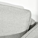 Divano 3 Posti 193x78x71 cm in Tessuto Poliestere Grigio