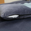 Divano Letto 2 Posti 181x92x84 cm in Tessuto Effetto Velluto Grigio