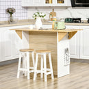Isola Cucina 3 Ripiani 140x55x91 cm in Legno  e Truciolato Bianco