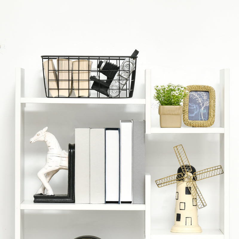 Libreria 6 Livelli 11 Scaffali 61x23x162,6 cm in MDF e Truciolato Bianco