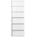 Libreria 6 Ripiani 76,2x34,5x209 cm in Legno Bianco