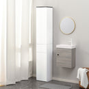 Mobile Bagno 2 Ante 1 Cassetto 30x28x180 cm in Legno Bianco