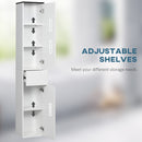 Mobile Bagno 2 Ante 1 Cassetto 30x28x180 cm in Legno Bianco