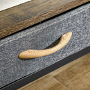 Libreria 4 Scaffali 2 Cassetti 64x27,5x121 cm in Acciaio e Truciolato