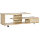 Mobile TV Aperto 135x35x41,7 cm per TV fino a 65" in Truciolato Naturale