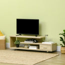Mobile TV Aperto 135x35x41,7 cm per TV fino a 65" in Truciolato Naturale
