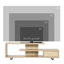 Mobile TV Aperto 135x35x41,7 cm per TV fino a 65" in Truciolato Naturale