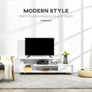 Mobile TV Aperto 135x35x41,7 cm per TV fino a 65" in Truciolato Bianco