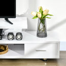 Mobile TV Aperto 135x35x41,7 cm per TV fino a 65" in Truciolato Bianco