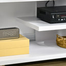 Mobile TV Aperto 135x35x41,7 cm per TV fino a 65" in Truciolato Bianco