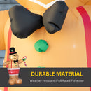 Omino Pan di Zenzero Gonfiabile 175x82x238 cm con Luci LED