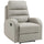 Fauteuil relax inclinable manuel 80x91x102 cm en simili cuir gris clair