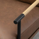 Poltroncina Imbottita 72x76x80 cm in Similpelle Marrone