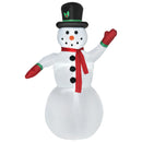 Pupazzo di Neve Gonfiabile 159x95x243 cm con Luci LED