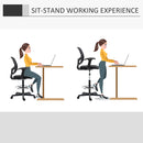 Sedia Poltrona Operativa da Ufficio 60x56x110-132 cm in Tessuto a Rete Nera