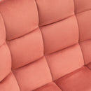 Set 2 Sgabelli con Schienale 45x47x88 cm in Poliestere Rosso