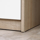 Set 2 Comodini 2 Cassetti 40x40x60 cm in Legno Truciolare Bianco