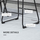 Set 2 Sgabelli con Schienale 43x43x97,5 cm Seduta Imbottita in Similpelle Nero