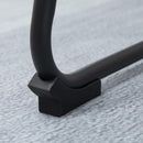 Set 2 Sgabelli con Schienale 43x43x97,5 cm Seduta Imbottita in Similpelle Nero