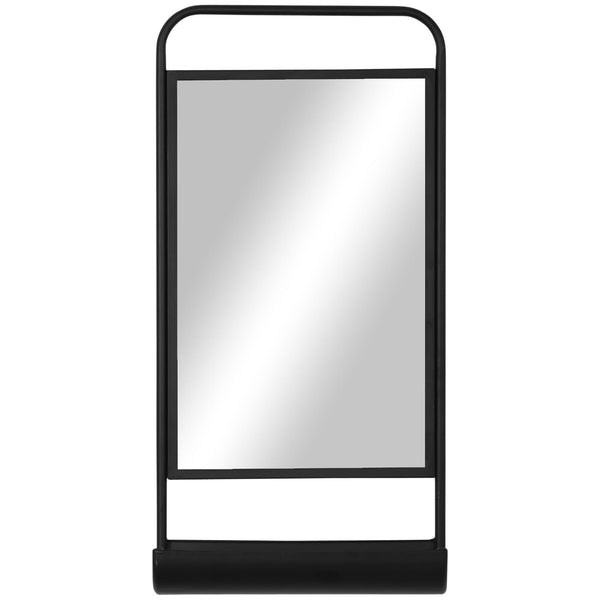 prezzo Miroir mural 36,2x12x71,7 cm avec étagère en métal noir
