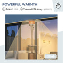 Stufa a Fungo Gas Gpl da Esterno Ø81 x 221A cm 13kW in Acciaio e Alluminio Marrone