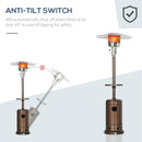 Stufa a Fungo Gas Gpl da Esterno Ø81 x 221A cm 13kW in Acciaio e Alluminio Marrone