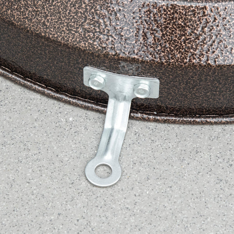 Stufa a Fungo Gas Gpl da Esterno Ø81 x 221A cm 13kW in Acciaio e Alluminio Marrone