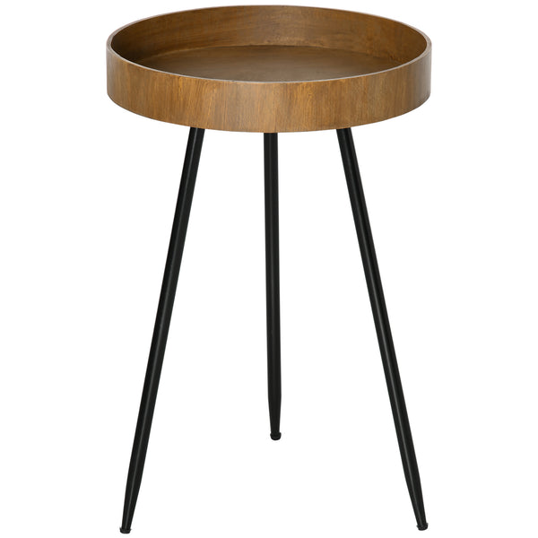 Table Basse Ø40,6x61,5 cm en Bois et Acier Marron et Noir online