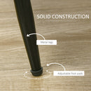 Tavolino da Caffè Ø40,6x61,5 cm in Legno e Acciaio Marrone e Nero