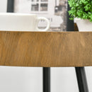 Tavolino da Caffè Ø40,6x61,5 cm in Legno e Acciaio Marrone e Nero