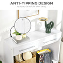 Consolle Fissa 2 Cassetti 101,6x28x76,2 cm in Truciolato Bianco