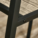 Tavolo Bar con Portabottiglie 120x60x91 cm in Truciolato e Acciaio Nero