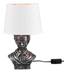 Lampada da Tavolo da Interno Attacco E14 in Ceramica Argento anticato