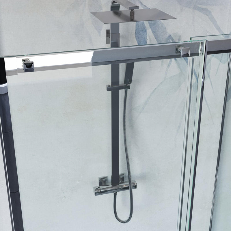 Porta Parete Doccia 1 Anta Scorrevole in Cristallo Trasparente 8mm H200 Bonussi Eliane Varie Misure