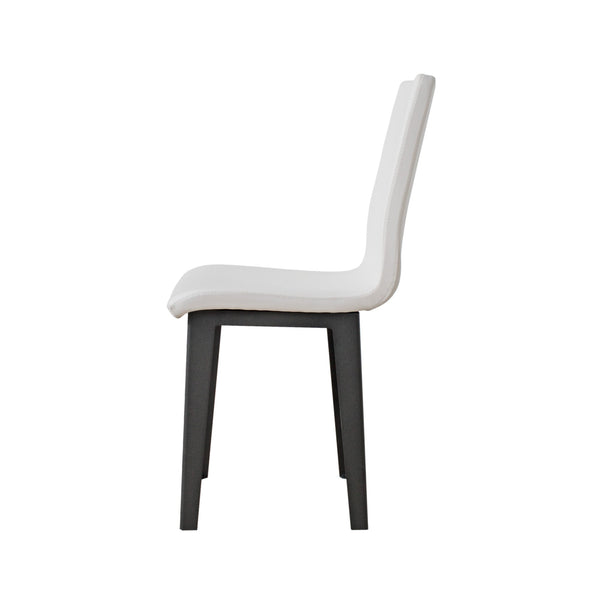 acquista Chaise Armida 40/44x42x86 cm Pieds anthracite en simili cuir Blanc