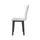 Chaise Armida 40/44x42x86 cm Pieds anthracite en simili cuir Blanc