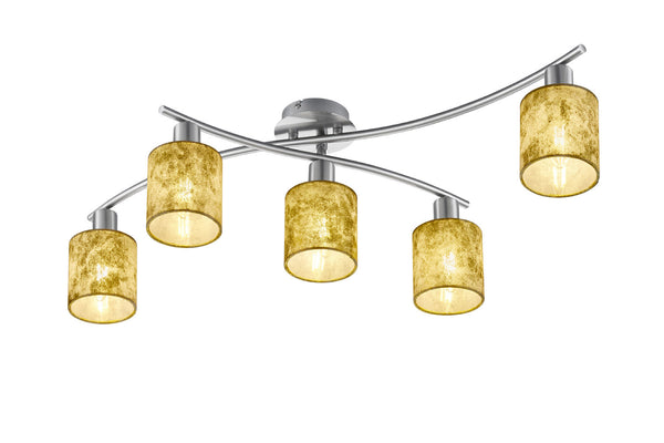 online Plafoniera da Interno Attacco E14 in Metallo Nichel Opaco