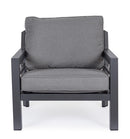 Set 2 Poltrone con Cuscini da Giardino 80x85x88 cm in Alluminio Hendrix Antracite