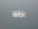 Lampada a Sospensione Ø50xH120 cm in Metallo Cage Bianco