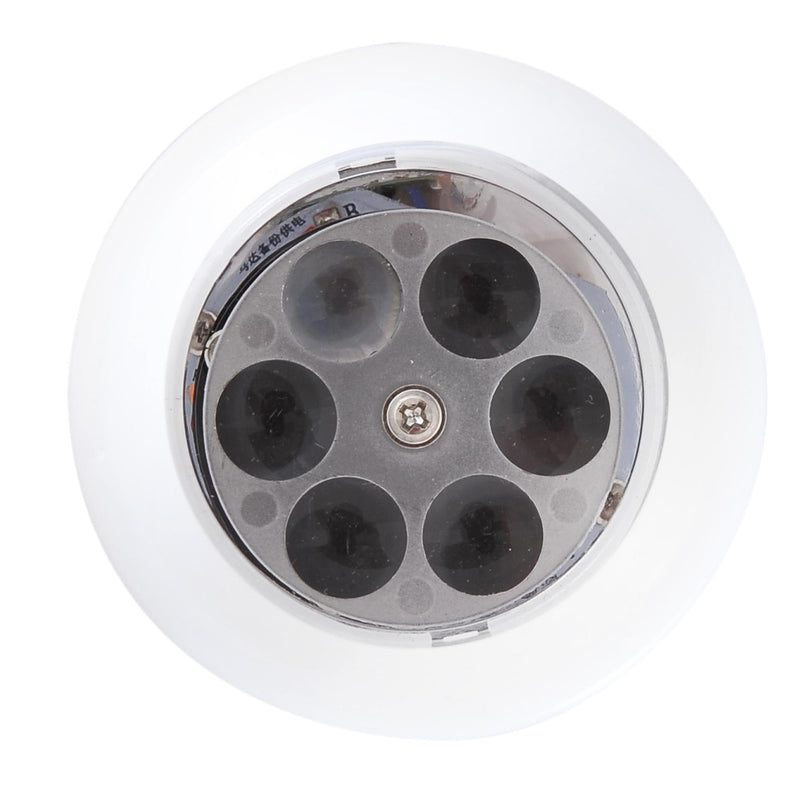 Candela di Natale LED con Proiettore 4 Effetti di Luce Bianco Ø7x15 cm 