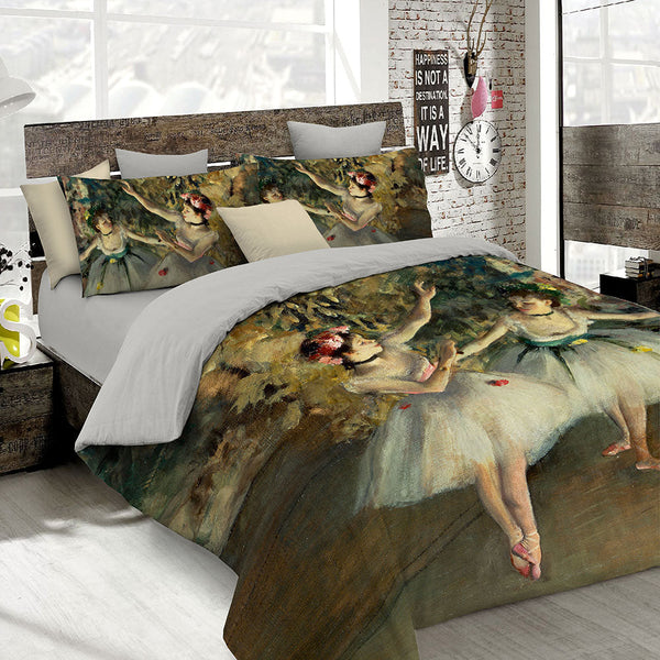 Housse de couette avec imprimé sur le sac double et les taies d'oreiller prezzo