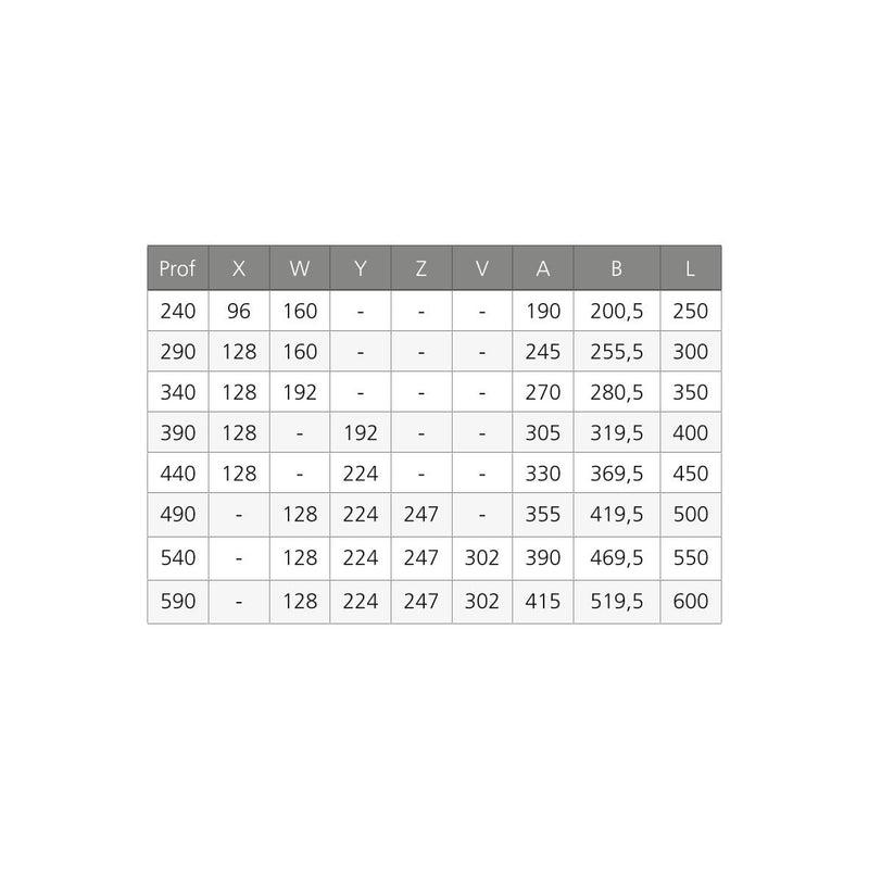 Guide a Scomparsa Slippe per Cassetti ad Estrazione Totale P540 Zincato Bianco Acciaio Emuca
