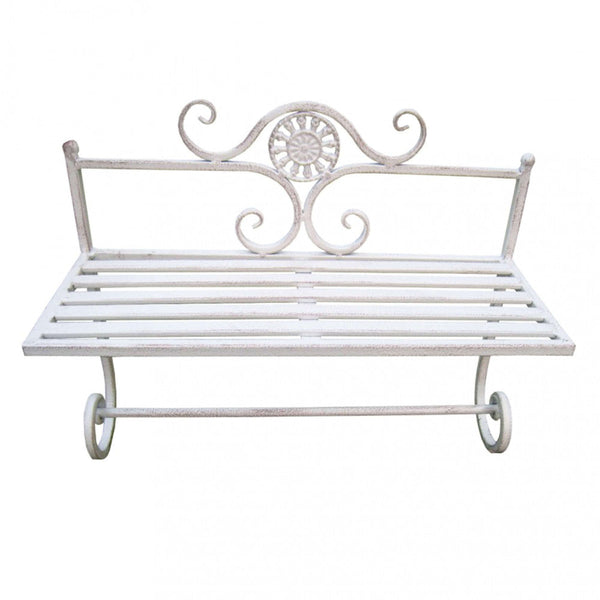 prezzo Camille Porte-Papier Blanc Antique 41x16x33 h cm en Acier Blanc