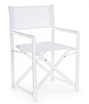 Set 2 Sedie Regista da Giardino 48x56x86h cm Taylor Bianco 