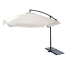 Ombrellone da Giardino Decentrato Ø3m in Acciaio Telo Beige con Flap