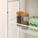 Carrello da Cucina 3 Livelli 58x18,5x87 cm in Truciolato e Acciaio Bianco