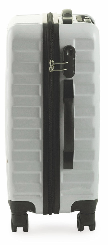 Set 2 Valigie Trolley Rigide in Policarbonato 4 Ruote TSA Soriani Bianco