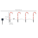 Luci di Natale da Esterno con 10 Bastoncini di Zucchero ad Alimentazione Solare